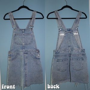 denim overall dress